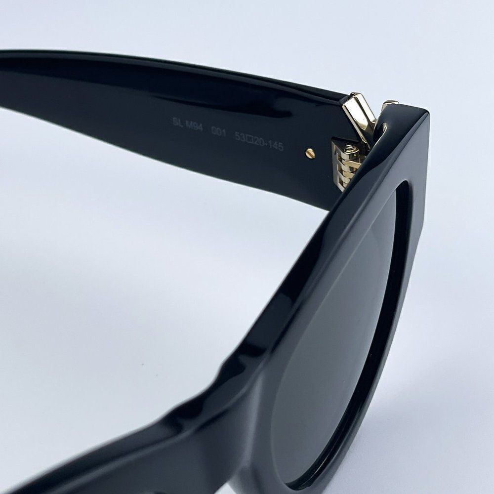 NEW Saint Laurent SLM94 001 Black Grey Cat Eye Women Sunglasses - Picture 13 of 17
